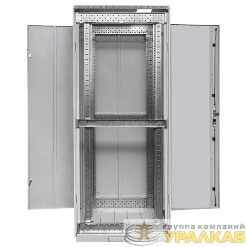 Шкаф напольный 19дюйм TERACOM PRO 42U 600х600мм двери стеклян. с замком-ручкой и метал. сер. EKF 