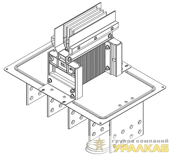 Секция фланцевая Тип2 1250А Al 3L+N+PER НК IP55 тран. IEK LB-1250A4-25-F-F2