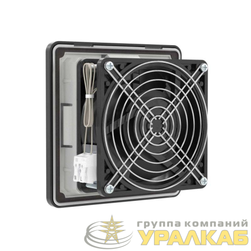 Вентилятор с фильтром RV 40м3/ч 24В DC 112х112мм IP54 RAL9005 DKC R5RV08024B