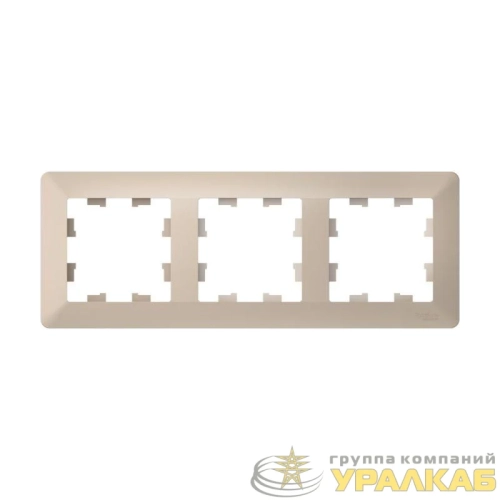 Рамка 3-м AtlasDesign Air песочн./дым. бел. SE 