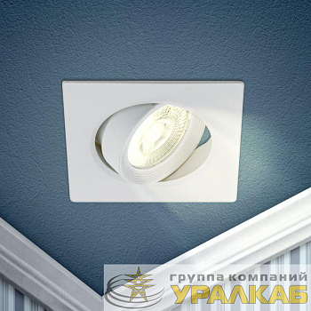 Светильник светодиодный LED SMD 5Вт 3000К квадратный поворотн. бел. KL LED 21A-5 3K WH ЭРА 