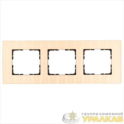 Рамка 3-м G-Metal метал. алюм. шампань Champagne Gold Jasmart 