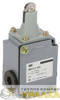 Выключатель концевой ВПК-2111-БУ2 толкатель с роликом IP65 IEK KV-1-2111-1
