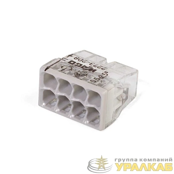 Клемма 8-и проводная 8х(0.5-2.5мм) для распред. коробки (без пасты) WAGO 