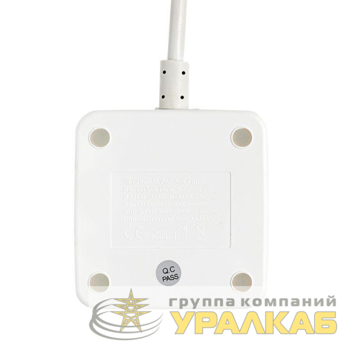 Удлинитель "Куб" 2х1.3м 2USB 2.4А+Type C + Ночник 1кв.мм EKF UBA-CUB-2-TC детальная картинка