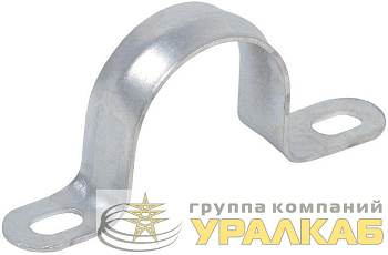 Скоба крепежная двухлапковая d12-13мм метал. (уп.10 шт) IEK 