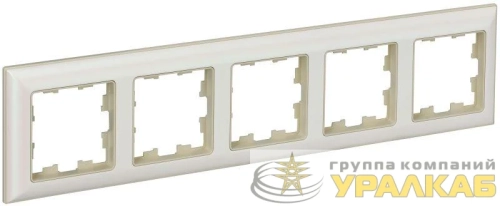 Рамка 5-м BRITE РУ-5-Бр беж./жемчуж. IEK BR-M52-12-1-K10 детальная картинка