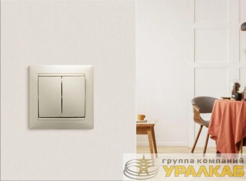 Выключатель 2-кл. СП Valena 10А IP31 250В механизм сл. кость IEK 774305 детальная картинка