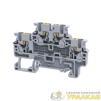 Клемма 2х-ярусная push-in OptiClip CPDL-2.5-2L-I сер. КЭАЗ 331862