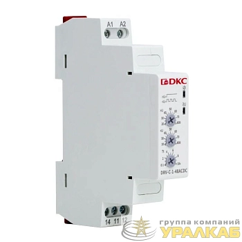 Реле контроля напряжения 1ф DRV конфигурация контакта 1CO 24-48В AC/DC DKC DRV-C-1-48ACDC