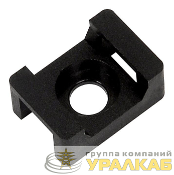 Площадка ПМ 22х16х5 под винт черн. (уп.100шт) IEK UHP33-22-16-5-100-K02