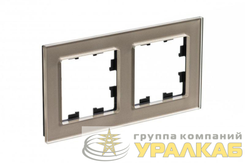 Рамка 2-м AtlasDesign Nature стекло шампань SE ATN320502 детальная картинка