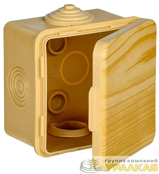 Коробка распаячная ОП КМ 65х65х50 IP54 откид. крышка 4 ввода сосна IEK UKO31-065-065-050-K34-54