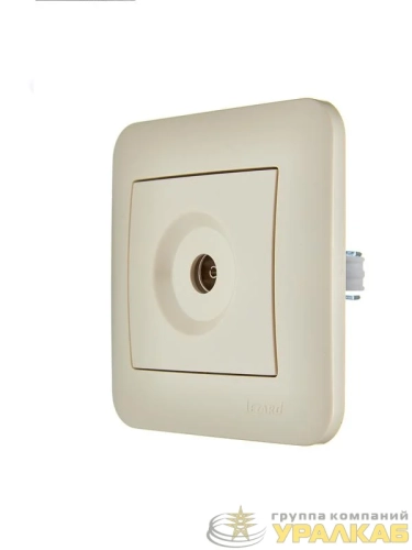 Розетка телевизионная проходная TV СП ASTI IP20 в сборе крем. LEZARD 
