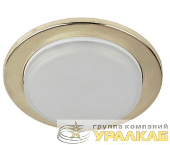 Светильник KL70 GD /1 под лампу Gx53 тонкий 220В 13Вт зол. Эра 