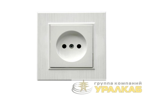 Розетка 1-м Karea LINE STAR без заземл. жемчуж. Makel 