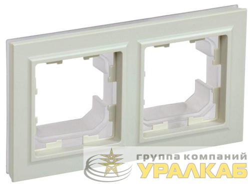 Рамка 2-м IP44 BRITE РУ-2-БрКр-44 беж. IEK BR-M22-44-K10 детальная картинка