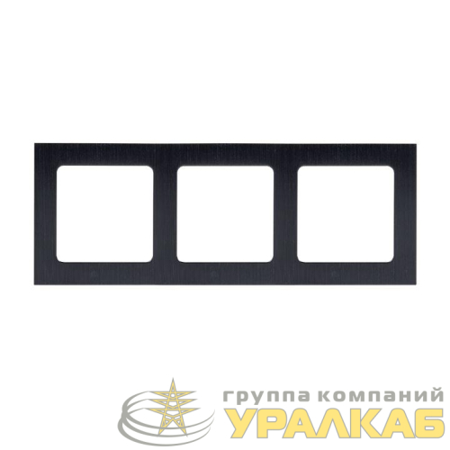 Рамка 3-м Стокгольм металл. черн. PROxima EKF EZM-G-304-10 детальная картинка