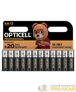 Элемент питания алкалиновый AA/LR6 (блист. 12шт) Professional Opticell 5052005