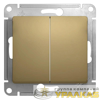 Переключатель проходной 2-кл. СП Glossa 10А IP20 (сх. 6/2) 10AX механизм титан SE GSL000465