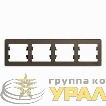 Рамка 4-м Glossa горизонт. шоколад SE GSL000804