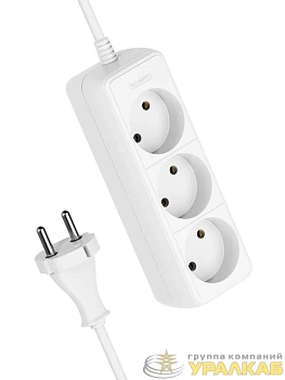 Удлинитель 3х3м без заземл. 16А IP20 ПВС 2х1.5 КОСМОС 