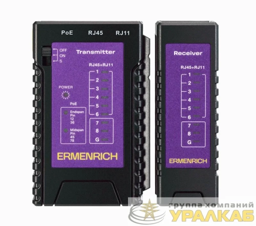 Тестер кабельный NetGeeks NP10 фиолет. Ermenrich 