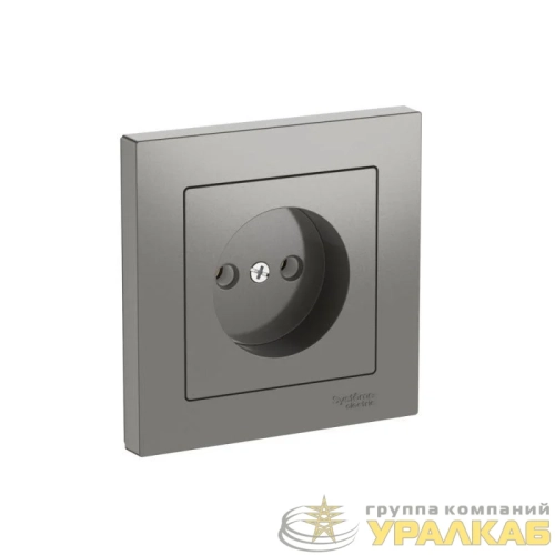 Розетка AtlasDesign 16А без заземл. быстрозажим. клем. в сборе сталь SE 