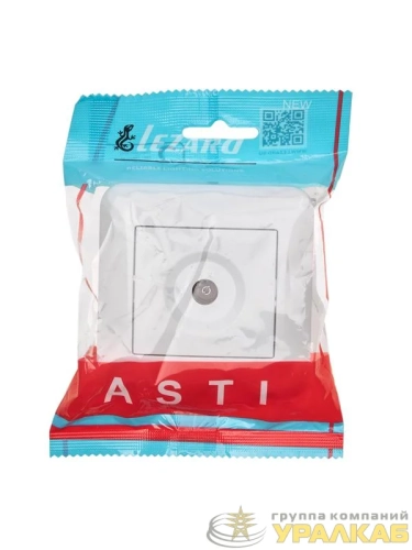 Розетка телевизионная оконечная TV СП ASTI IP20 в сборе бел. LEZARD 