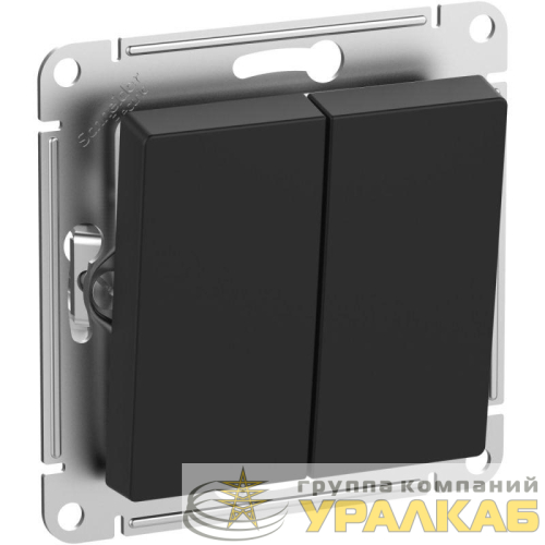 Выключатель 2-кл. Atlasdesign Aqua IP44 (сх. 5) 10AX механизм карбон SE ATN441051 детальная картинка