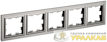 Рамка 5-м BRITE РУ-5-БрС сталь IEK BR-M52-K46