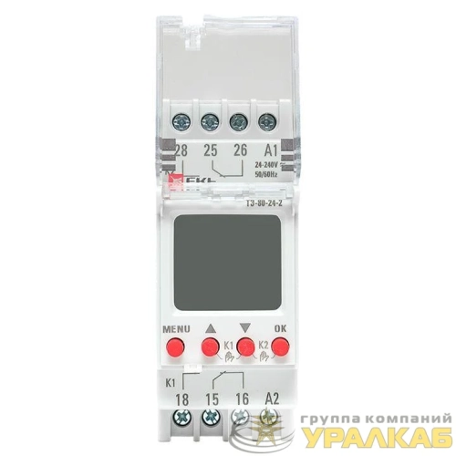 Таймер электронный двухканальный ТЭ-80 24-230В EKF te-80-24-2 детальная картинка