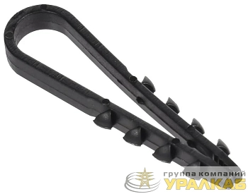 Дюбель-хомут 5х10мм для круглого кабеля нейлон черн. (уп.100шт) GENERICA 