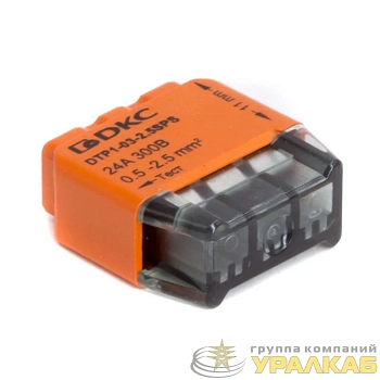 Клеммная колодка на 3 проводника до 2 5кв.мм. на токи до 24А DKC DTP1-03-2.5SPS
