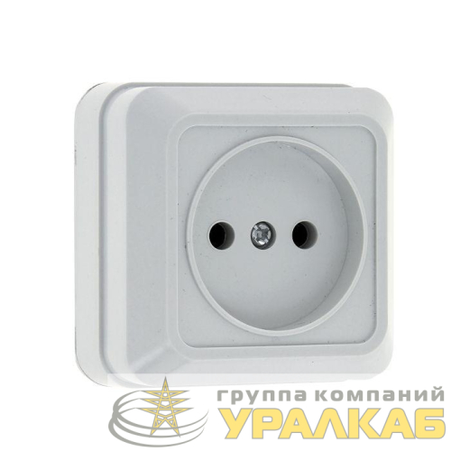Розетка 1-м ОП Рим 10А IP20 без заземл. бел. EKF ENR10-022-10 детальная картинка