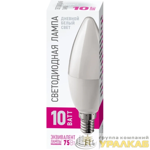 Лампа светодиодная 90 115 OLL-C37-10-230-6.5K-E14-PROMO 10Вт свеча 6500К E14 220-240В ОНЛАЙТ 