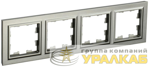 Рамка 4-м BRITE РУ-4-БрШ шампань IEK BR-M42-K37 детальная картинка