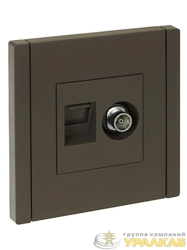 Розетка 2-м TV+RJ45 кат.5E FORTE&PIANO FP336 сер. IEK 