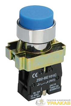 Кнопка LAY5-BL61 1НО без подсветки син. IEK BBT70-BL-K07