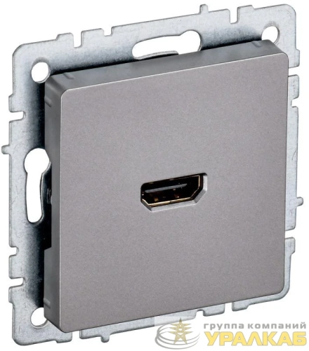Розетка СП BRITE HDMI РHDMI-0-БрС механизм сталь IEK BR-H10-K46 детальная картинка