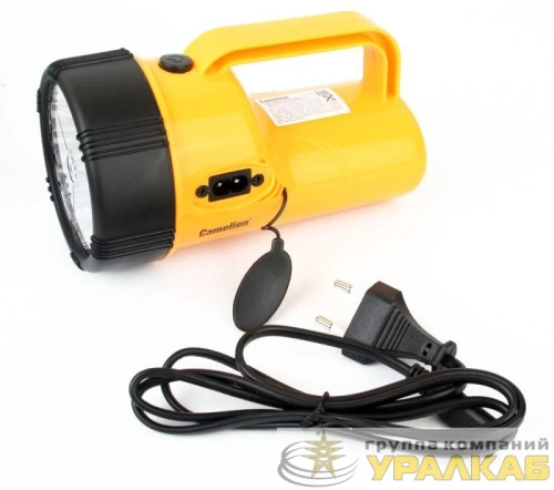 Фонарь аккумуляторный LED29314 19LED аккум. 4В 2.3А.ч 220В желт. Camelion 