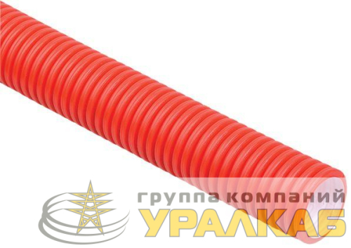 Труба гофрированная двустенная ПНД/ПВД d63мм красн. (уп.50м) IEK CTG12-063-K04-050