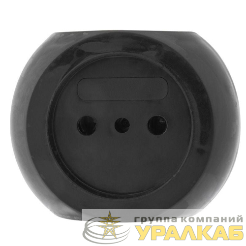 Разветвитель 3-м 6А IP20 Шар 220В черн. Rexant 11-1063-1 детальная картинка