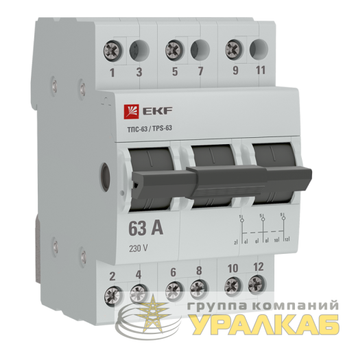 Переключатель трехпозиционный ТПС-63 3P 63А PROxima EKF 