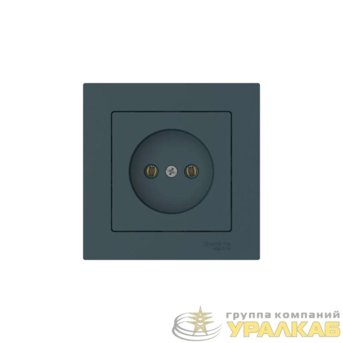 Розетка AtlasDesign 16А без заземл. быстрозажим. клем. в сборе изумруд SE 