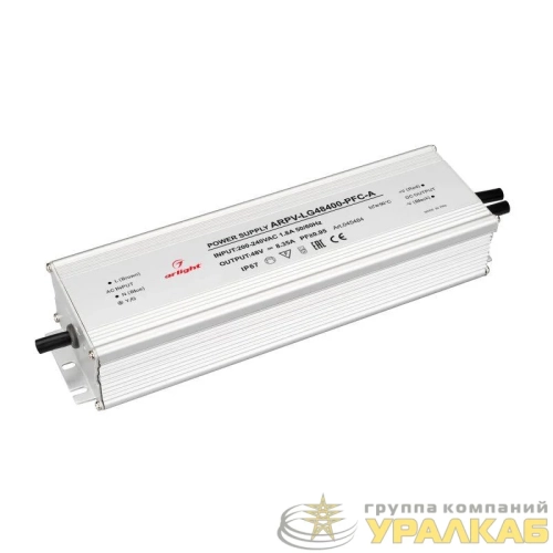 Блок питания ARPV-LG48400-PFC-A 48В 8.3А 400Вт IP67 металл Arlight 045484 детальная картинка