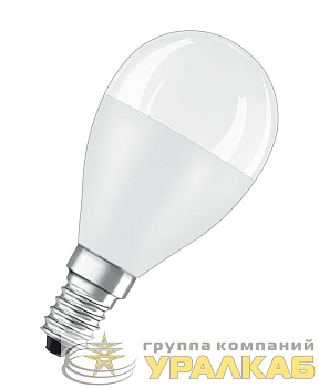 Лампа светодиодная LED Value LVCLP75 10SW/830 10Вт шар матовая E14 230В 10х1 RU OSRAM 4058075579712