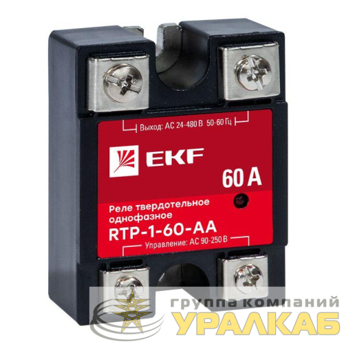 Реле твердотельное однофазное RTP-60-AA PROxima EKF rtp-1-60-aa детальная картинка