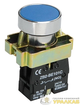 Кнопка LAY5-BA61 1НО без подсветки син. IEK BBT60-BA-K07