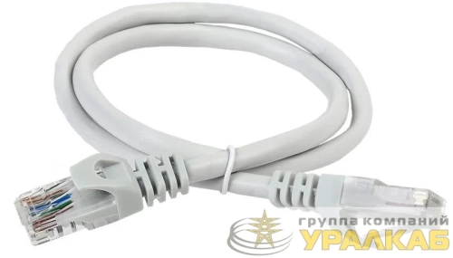 Патч-корд UTP кат.5e 1м сер. ITK PC01-C5EU-1M детальная картинка